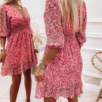 Estrela | Robe Légère Été Fluide | Florale | Taille Smockée