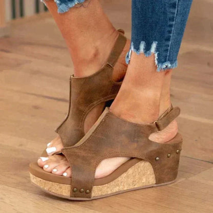 Sylvie | Sandales Compensées À Lanières Pour Femmes | Élégant