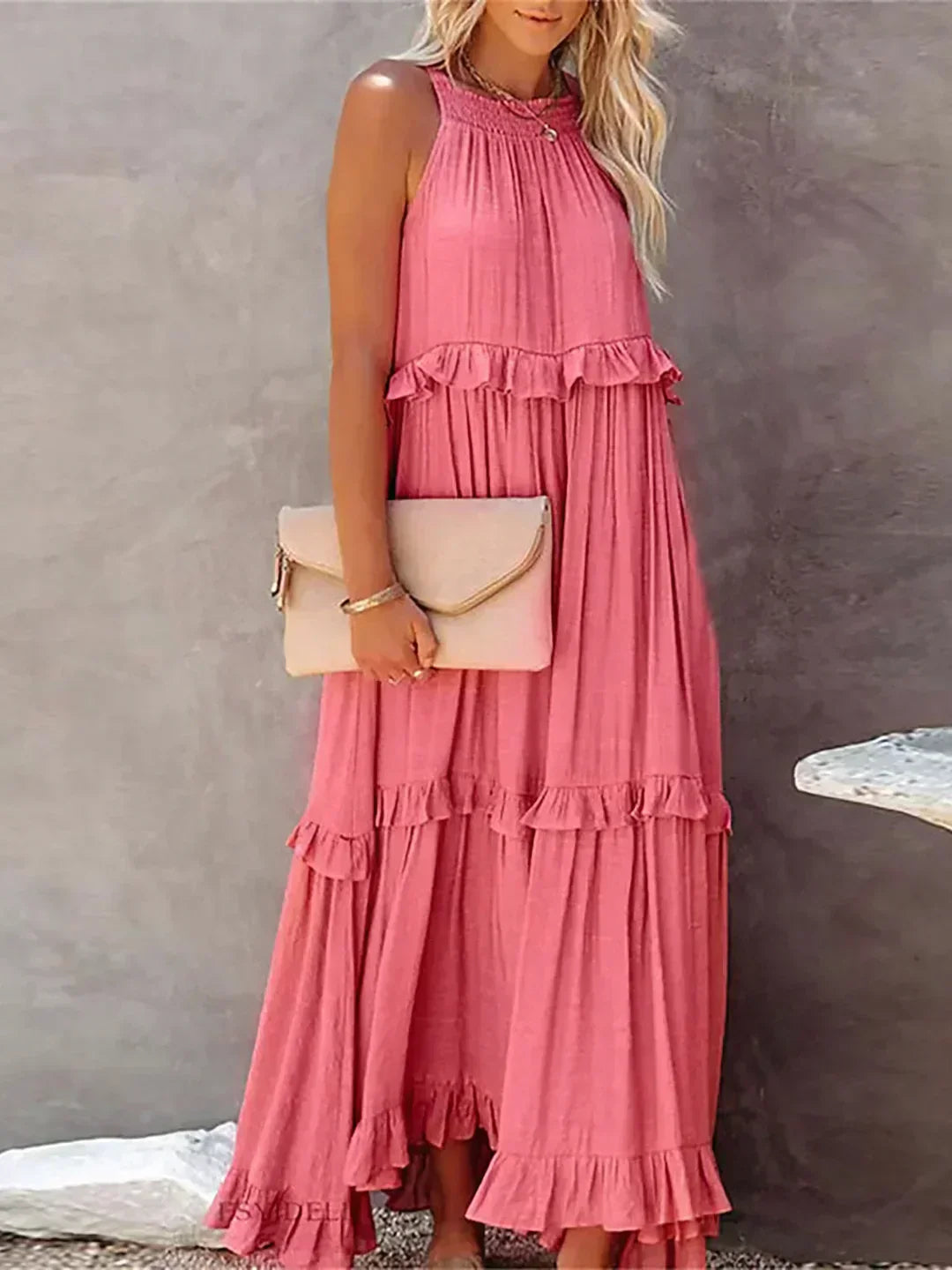 Armelle | Robe d'Été à Volants | Bohème | Sans Manches