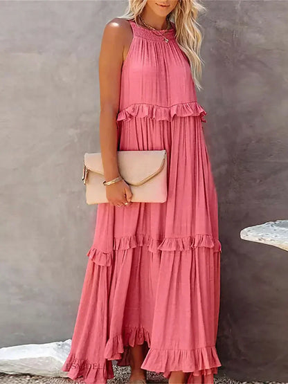 Armelle | Robe d'Été à Volants | Bohème | Sans Manches
