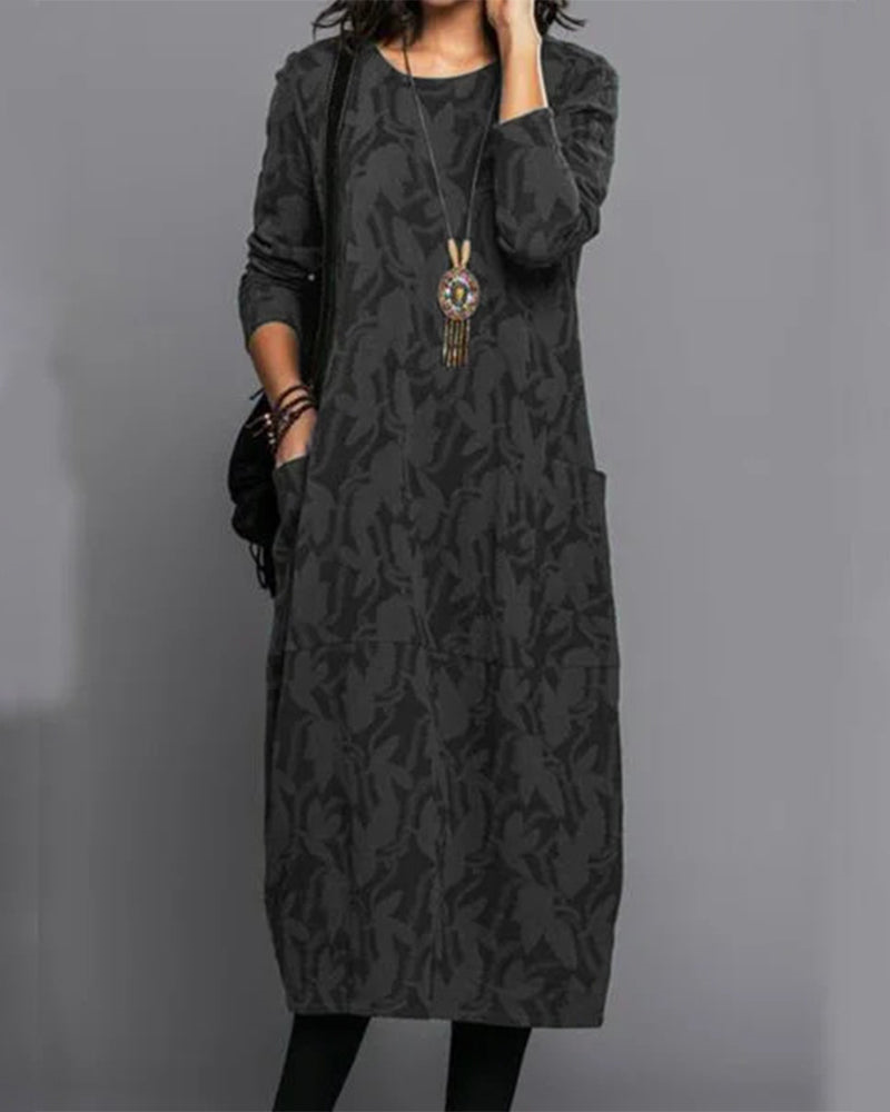 Quitterie | Robe Longue à Poches | Manches Longues