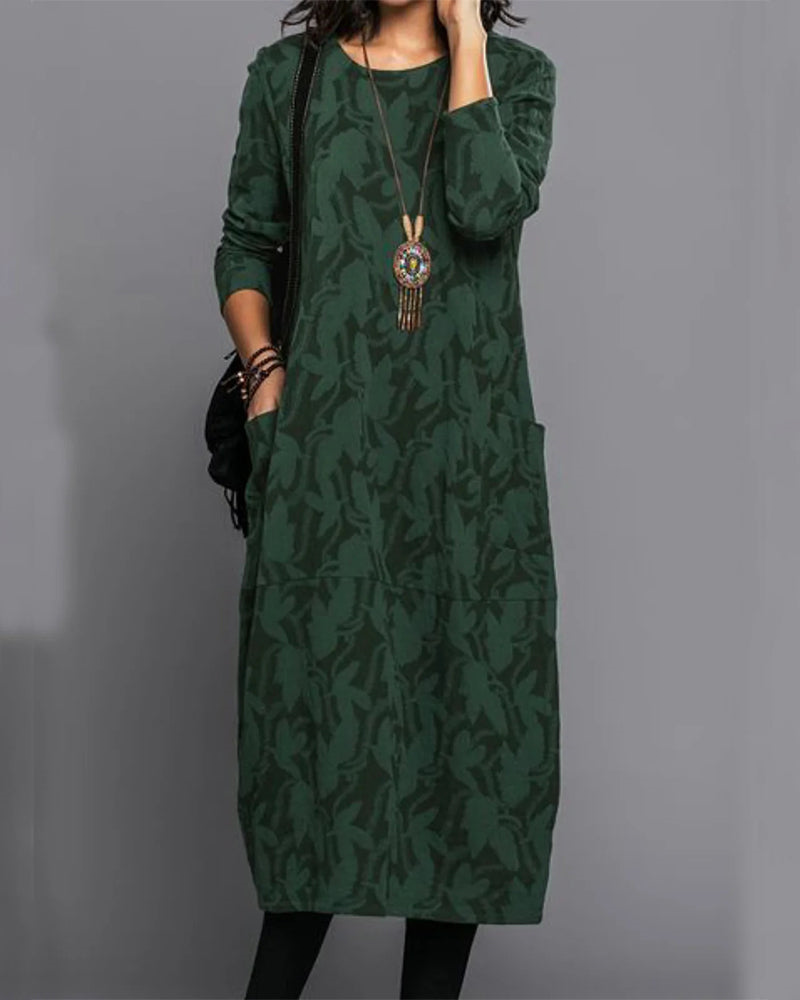 Quitterie | Robe Longue à Poches | Manches Longues