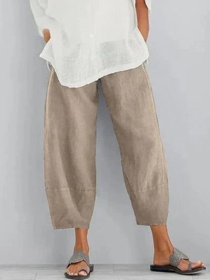 Éléa-Lys | Pantalon Décontracté en Lin pour Femme