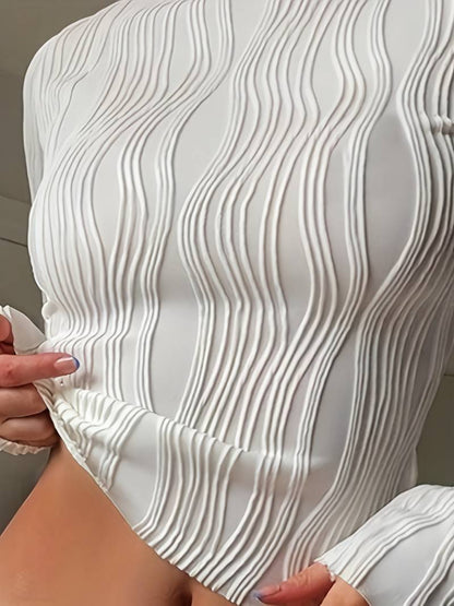 Albina | Hauts Cropped pour Femmes | Texturé