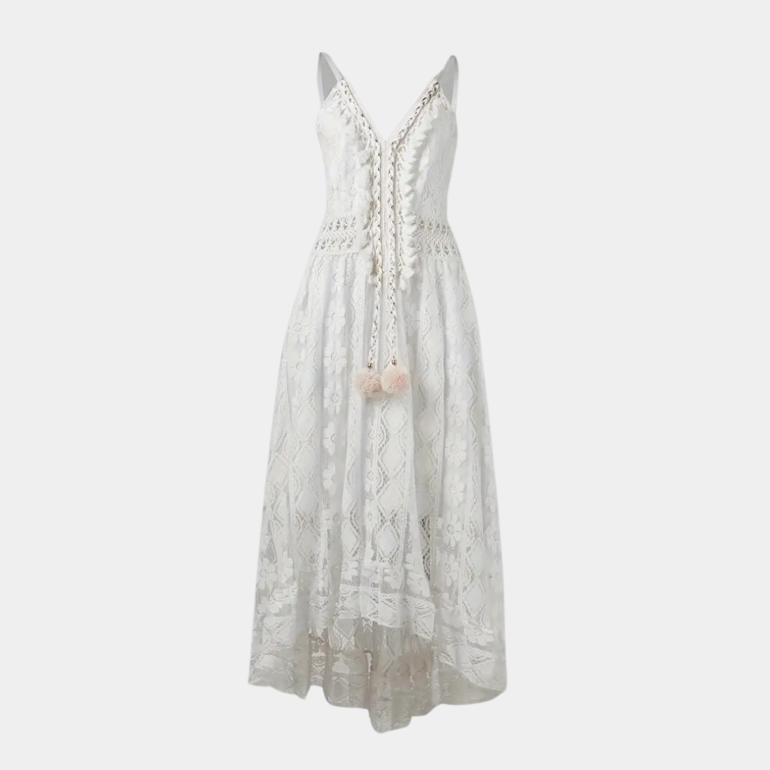 Quitterie | Robe Mi-Longue Bohème | Volants