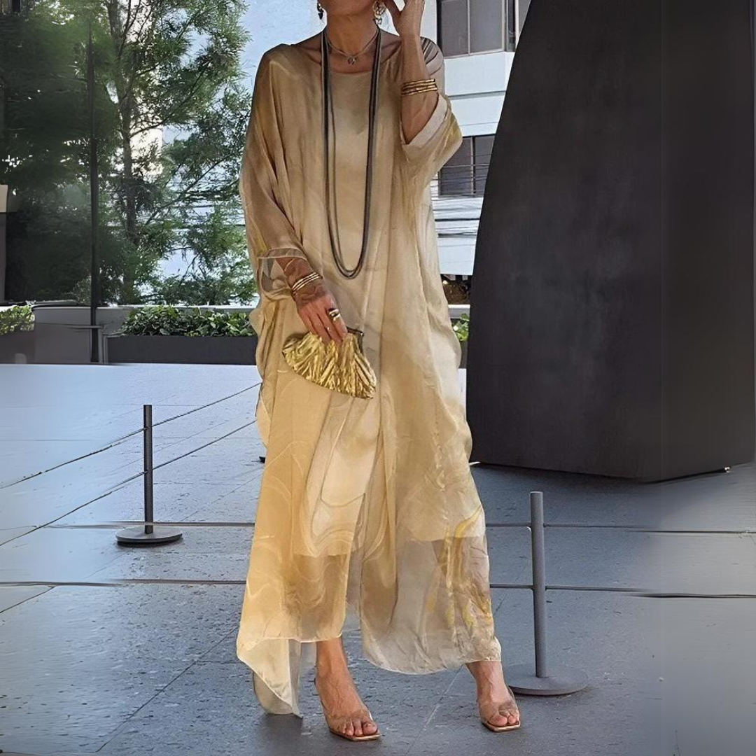 Damienne | Robe Fluide Longue | Manches Longues