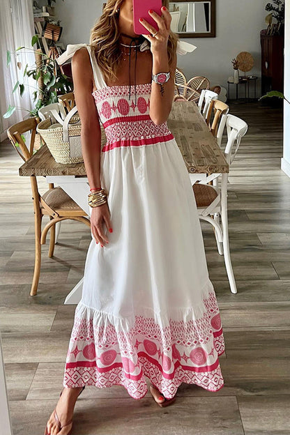 Ghislaine | Robe Bohème Décontractée De Plage Pour Femmes | Maxi
