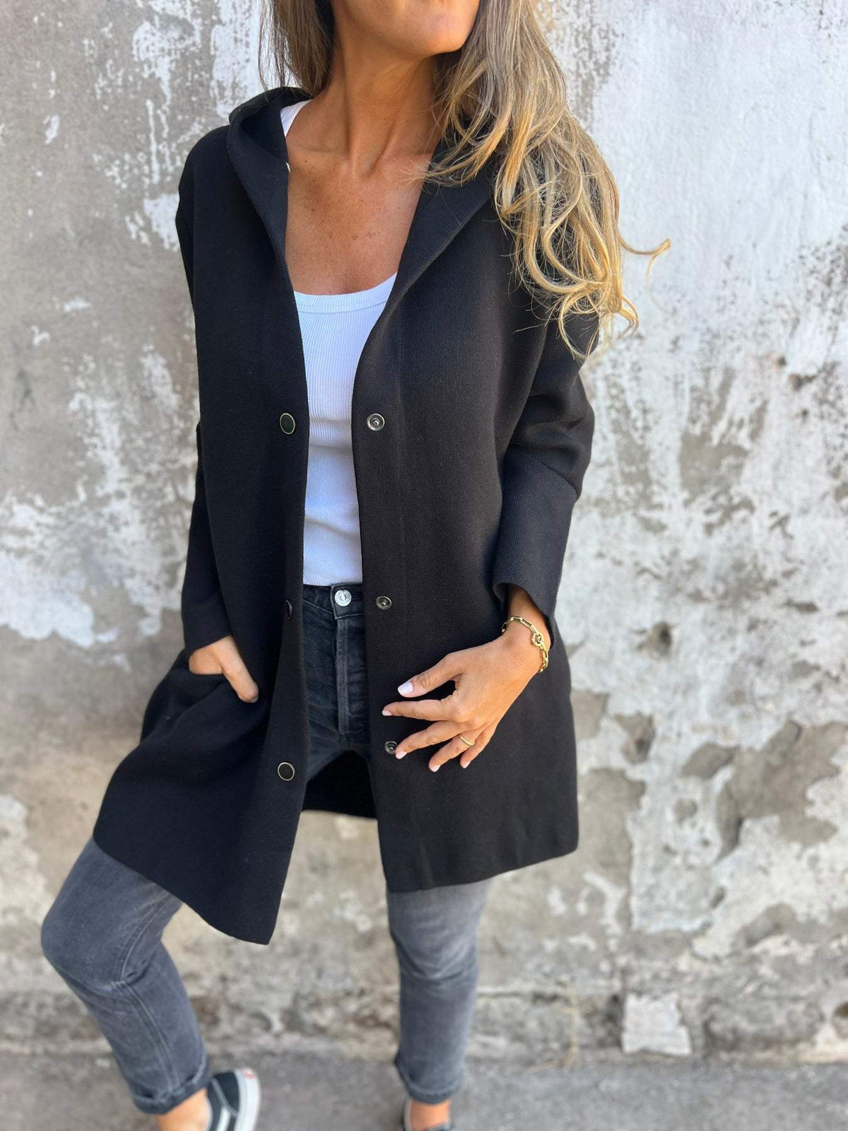 Cordelia | Cardigan Pour Femmes Avec Capuche Et Boutons | Chaud