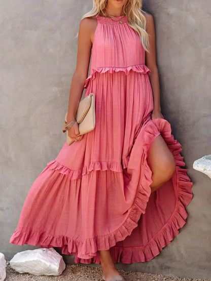 Armelle | Robe d'Été à Volants | Bohème | Sans Manches