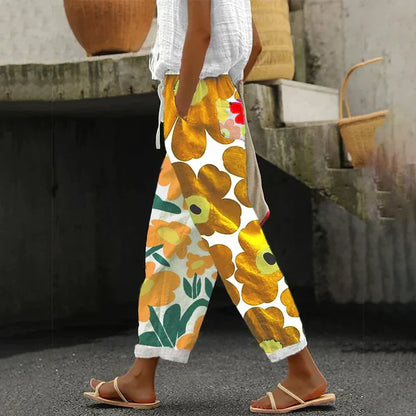 Angélica | Pantalon Droit Femme | Imprimé Floral