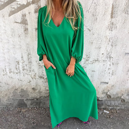 Sidonie | Robes Longues | Poches | Décolleté Plongeant