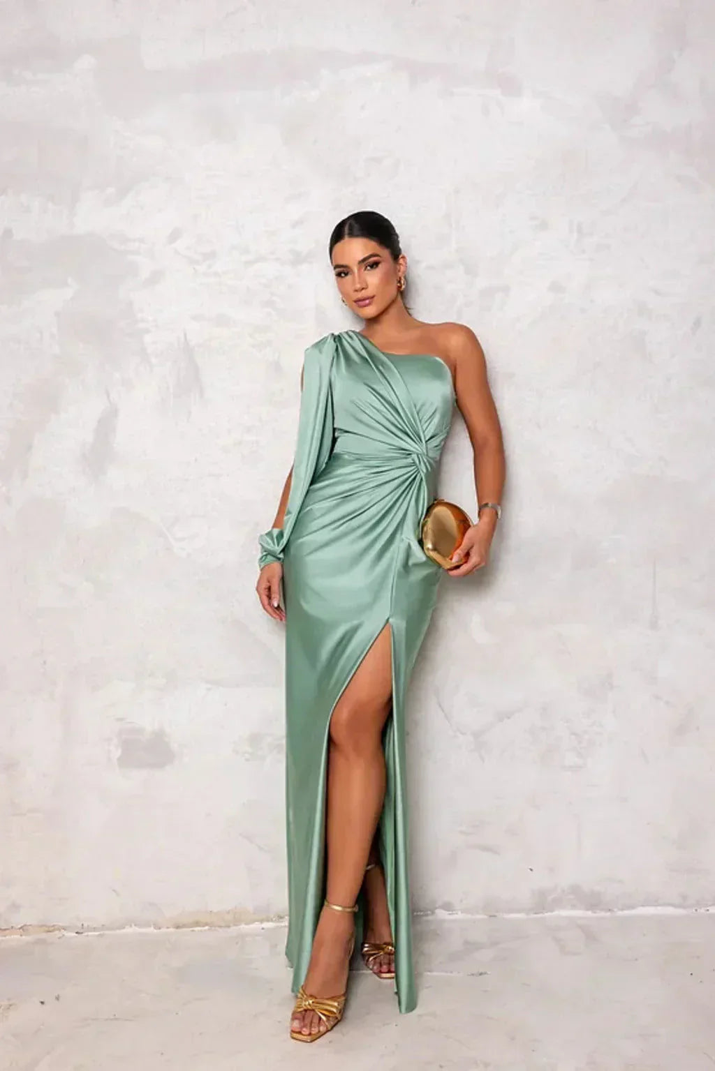 Hermance | Robe Luxueuse Asymétrique Pour Femmes | Maxi