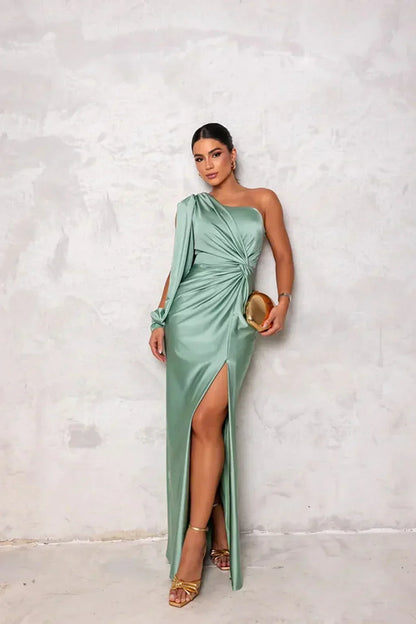 Hermance | Robe Luxueuse Asymétrique Pour Femmes | Maxi