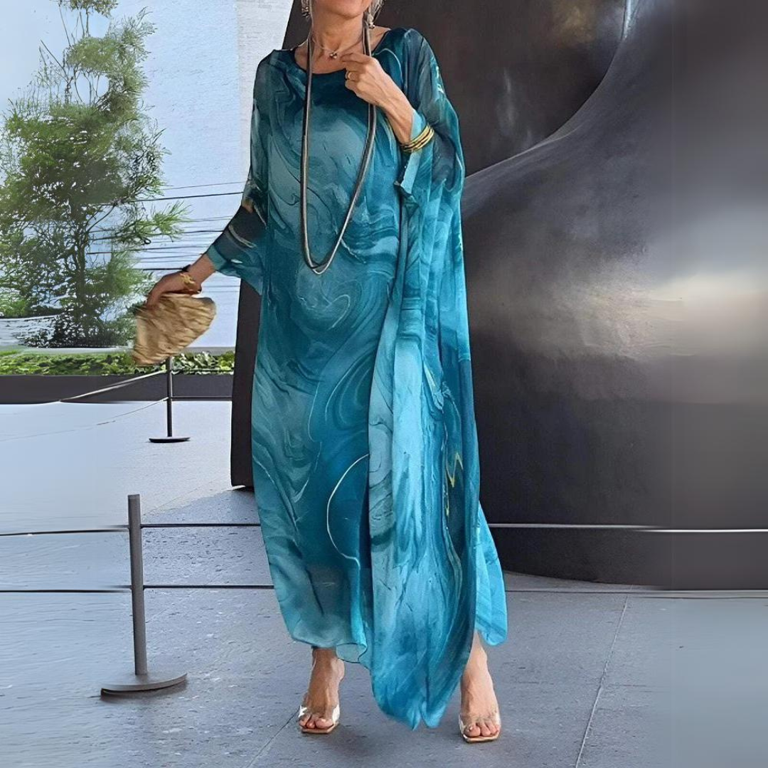 Damienne | Robe Fluide Longue | Manches Longues