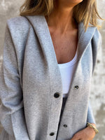Cordelia | Cardigan Pour Femmes Avec Capuche Et Boutons | Chaud