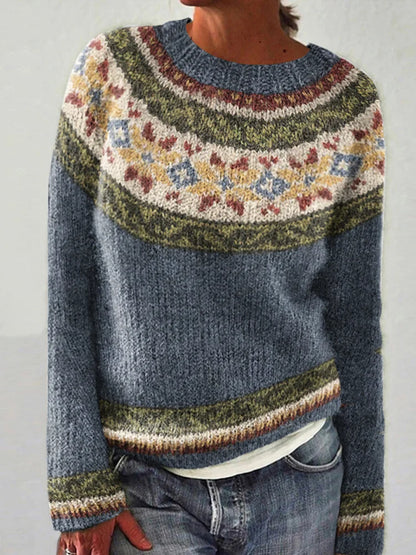Calla | Pull-over Rétro Coloré Pour Femme | Chaud