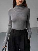 Zia | Haut En Maille Bicolore Pour Femme | Manches Longues