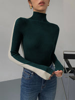 Zia | Haut En Maille Bicolore Pour Femme | Manches Longues