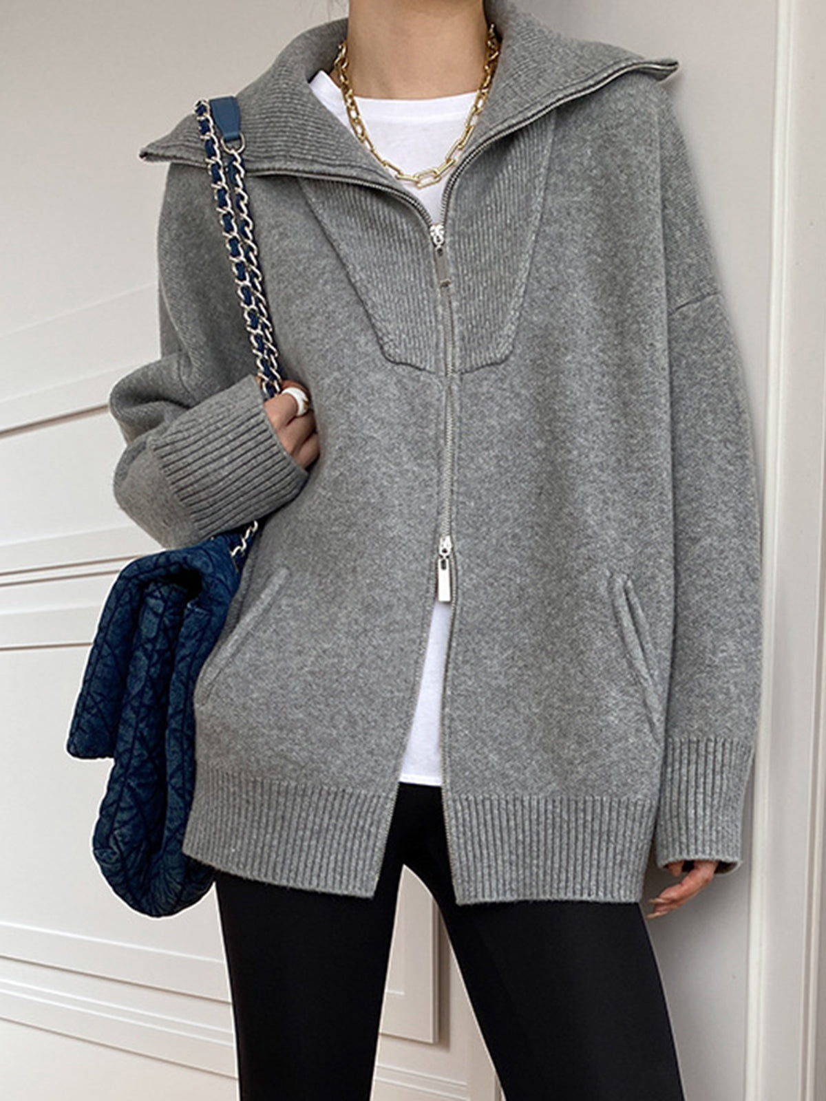 Alisha | Cardigan À Col Ouvert Pour Femmes | Oversized