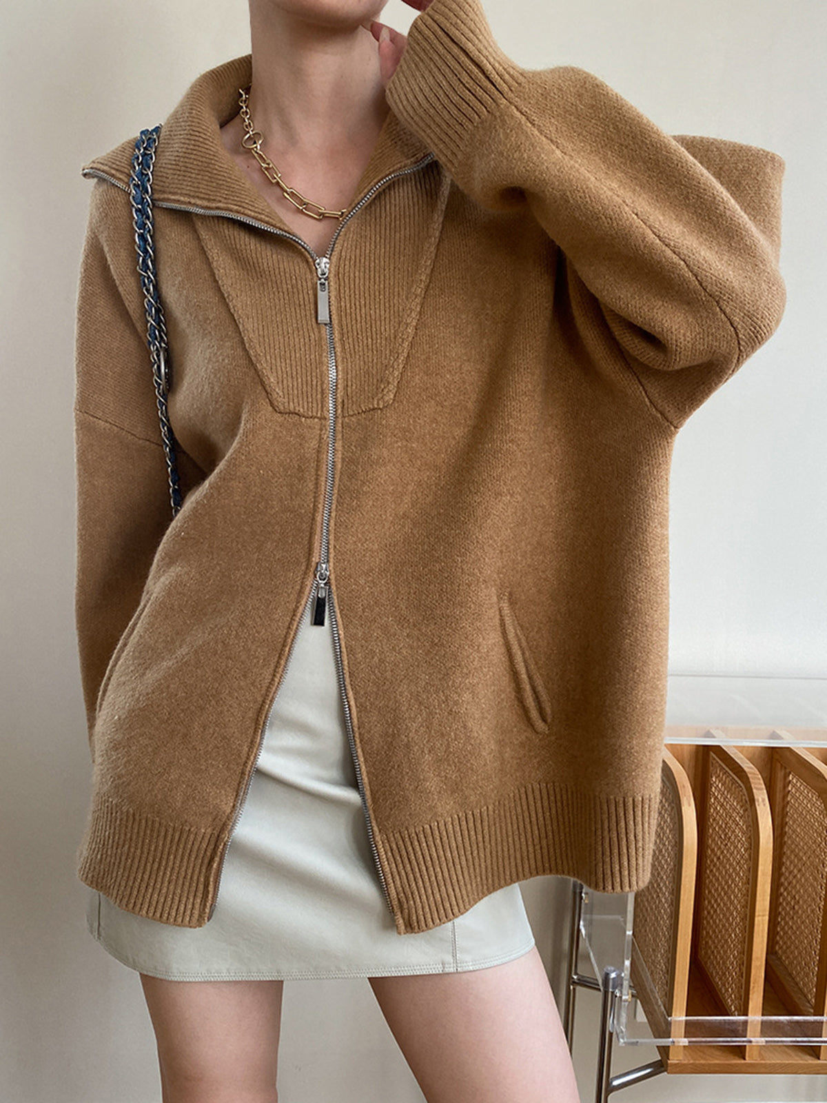 Alisha | Cardigan À Col Ouvert Pour Femmes | Oversized