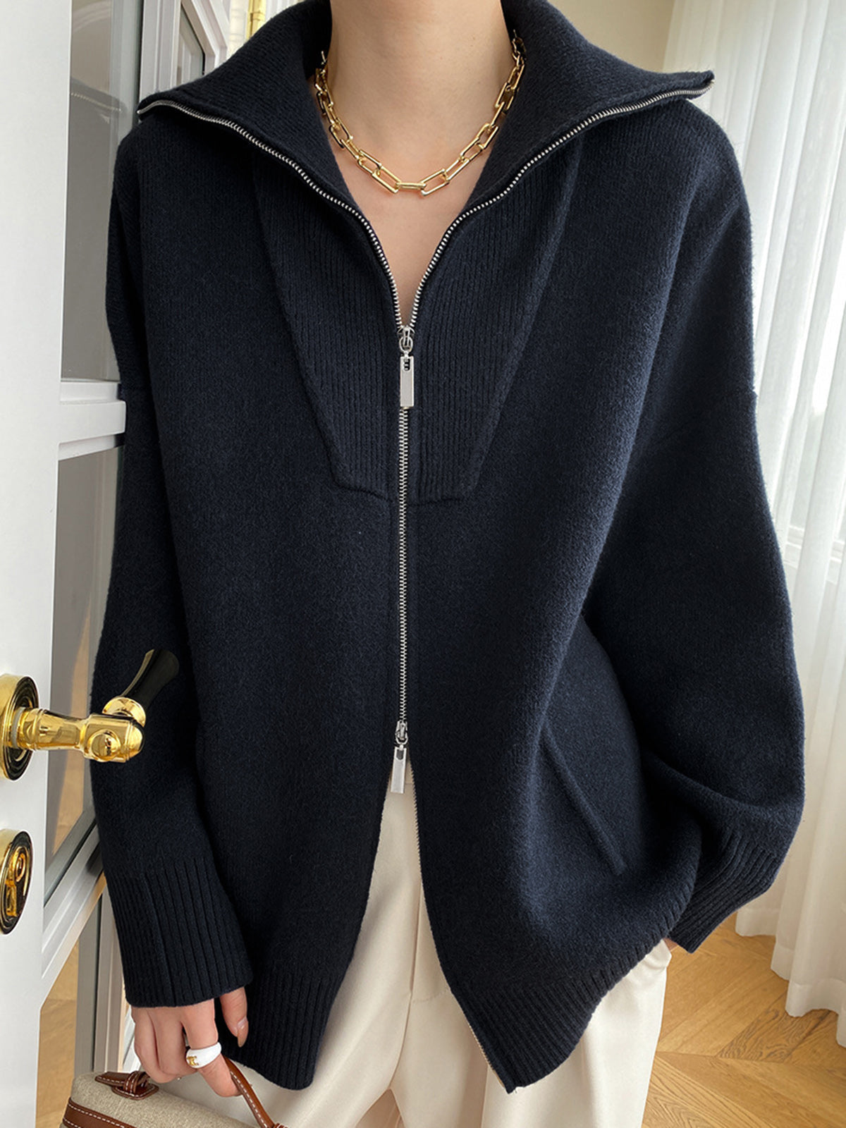 Alisha | Cardigan À Col Ouvert Pour Femmes | Oversized