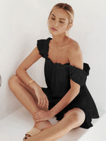Ensemble De Short Et De Haut Sans Manches À Volants Pour Femmes | Feminine