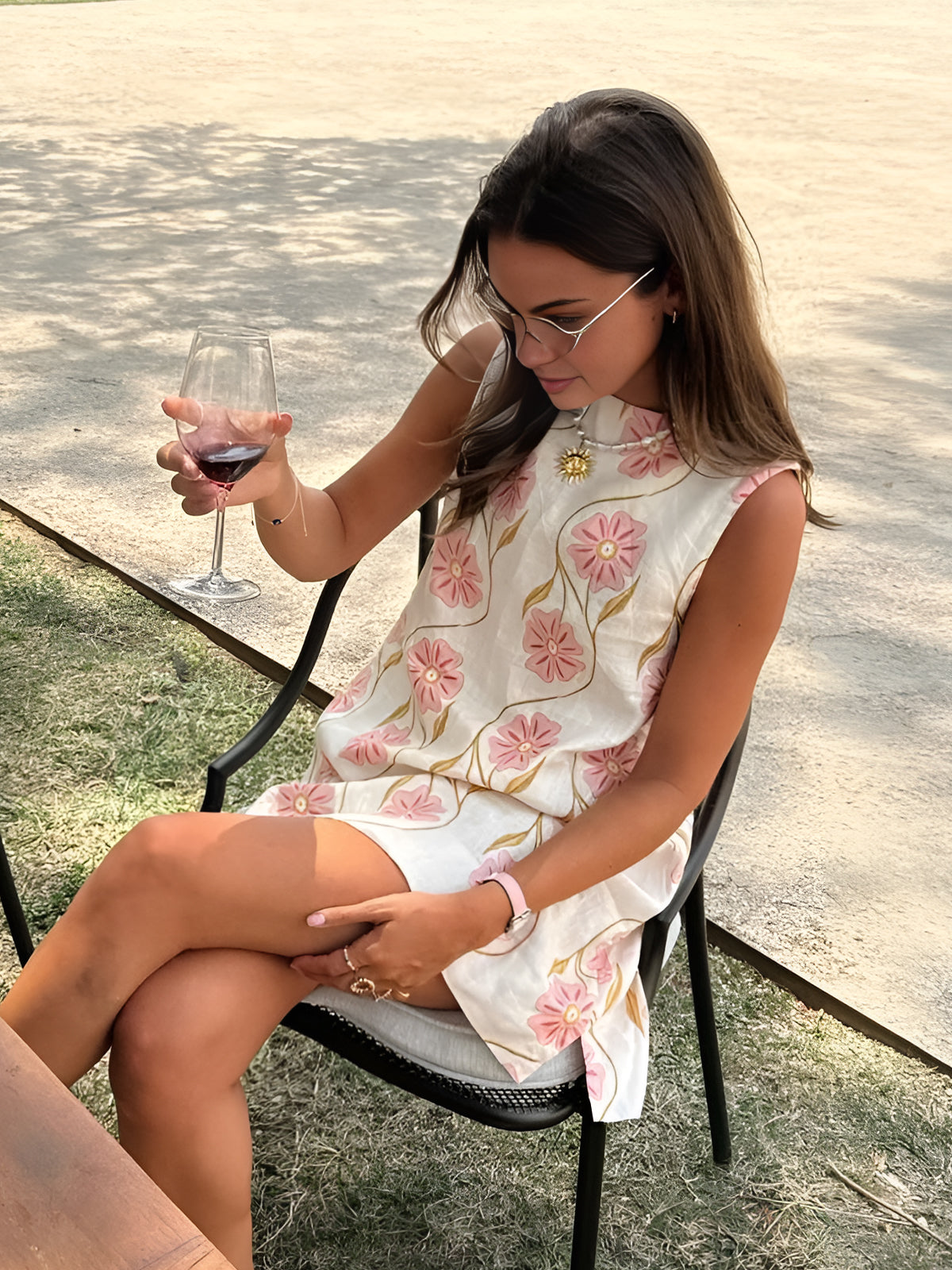 Robe Sans Manches À Fleurs Pour Femmes | Mini
