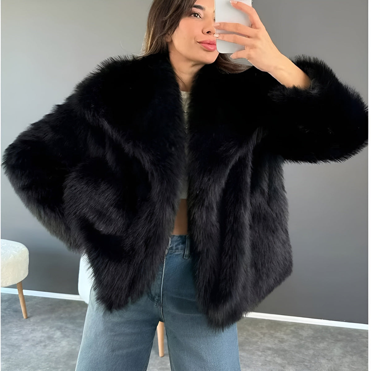 Addison | Manteau Léger Duveteux Pour Femme | Court