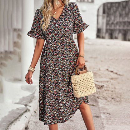 Robe Boho À Fleurs Pour Femme | Midi