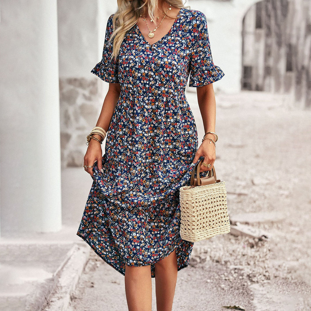 Robe Boho À Fleurs Pour Femme | Midi