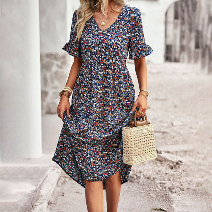 Robe Boho À Fleurs Pour Femme | Midi