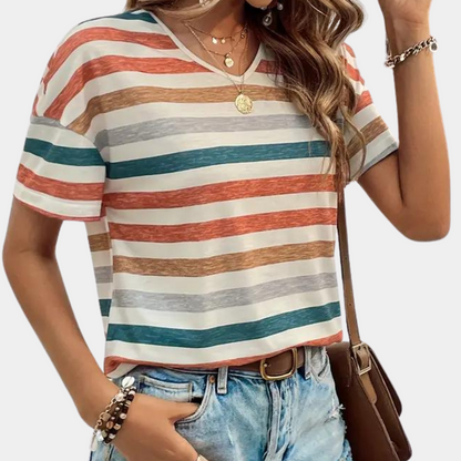 Noriane | T-Shirt Femme à Décolleté Plongeant