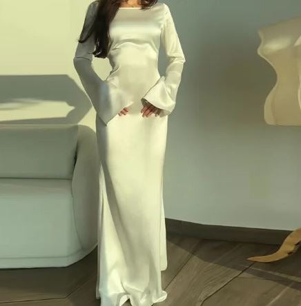 Nimue | Robe De Soirée Manches Longues Élégantes Pour Femme | Maxi