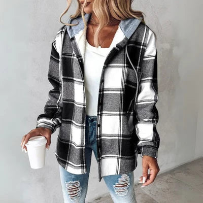 Evalisse |Veste Rayée À Capuche Pour Femme | Douillet