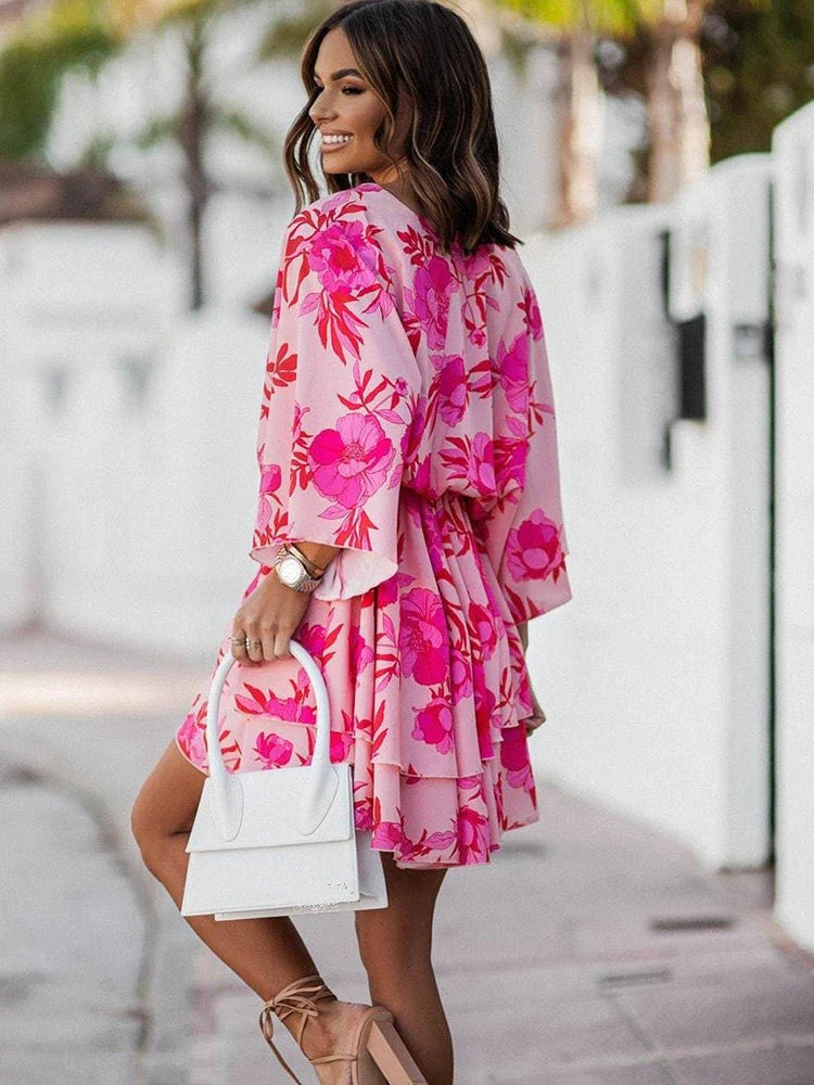 Maëlys | Robe d'Été Florale pour Femme | Mini