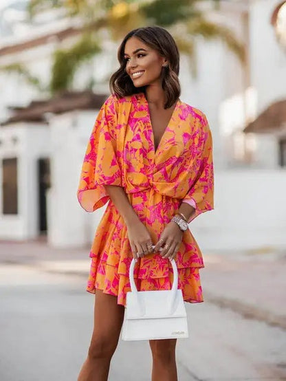 Maëlys | Robe d'Été Florale pour Femme | Mini