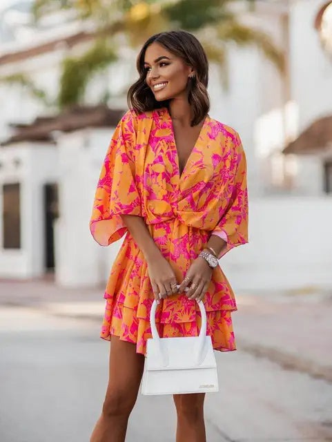 Maëlys | Robe d'Été Florale pour Femme | Mini