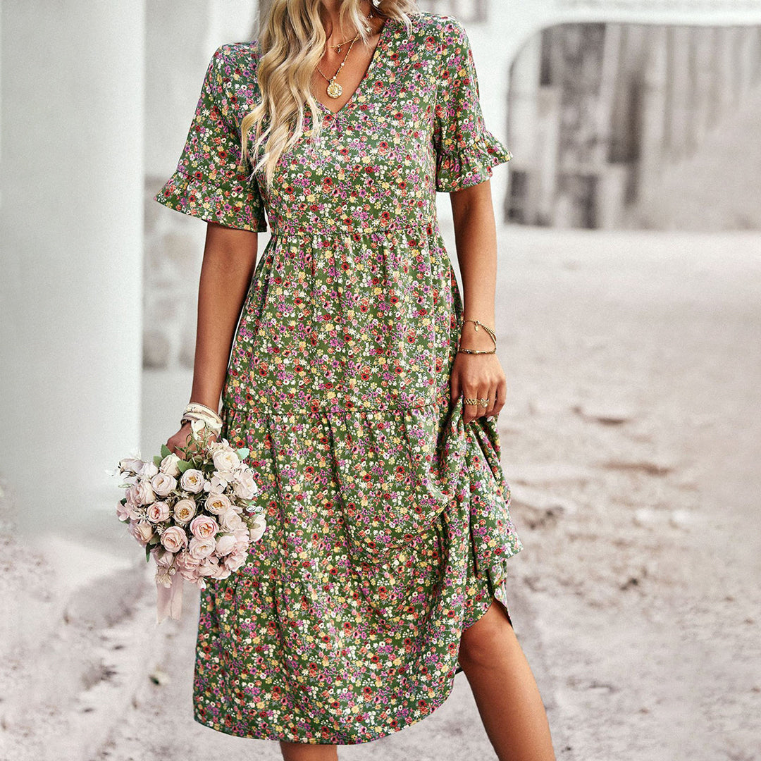 Robe Boho À Fleurs Pour Femme | Midi