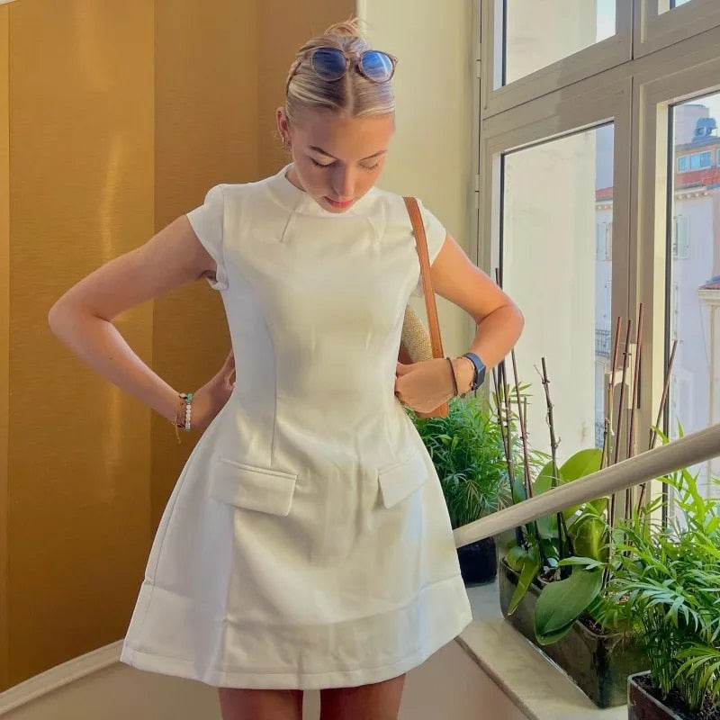 Eloressa | Robe De Cocktail Manches Courtes Pour Femme | Mini