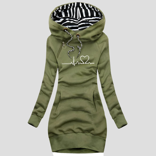 Robe À Capuche À Manches Longues Pour Femmes | Casual
