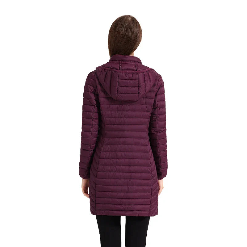 Veste Parka Longue Ultra-légère Pour Femme | Chaude