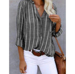 Jacquelina | Blouse Classique Rayée Pour Femme | Longues