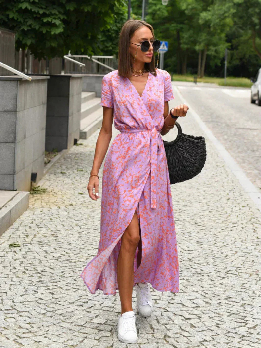 Perrine | Robe Enveloppante Sophistiquée Pour Femme | Midi