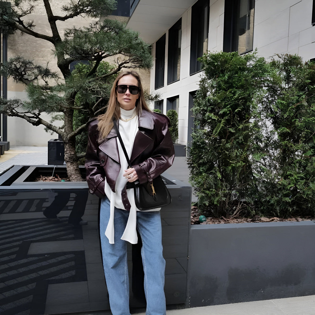 Ella | Veste Femme Bourgogne | Vintage
