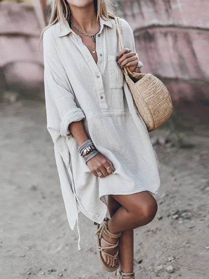Ophelise | Robe Chemise Boutons Pour Femme | Midi