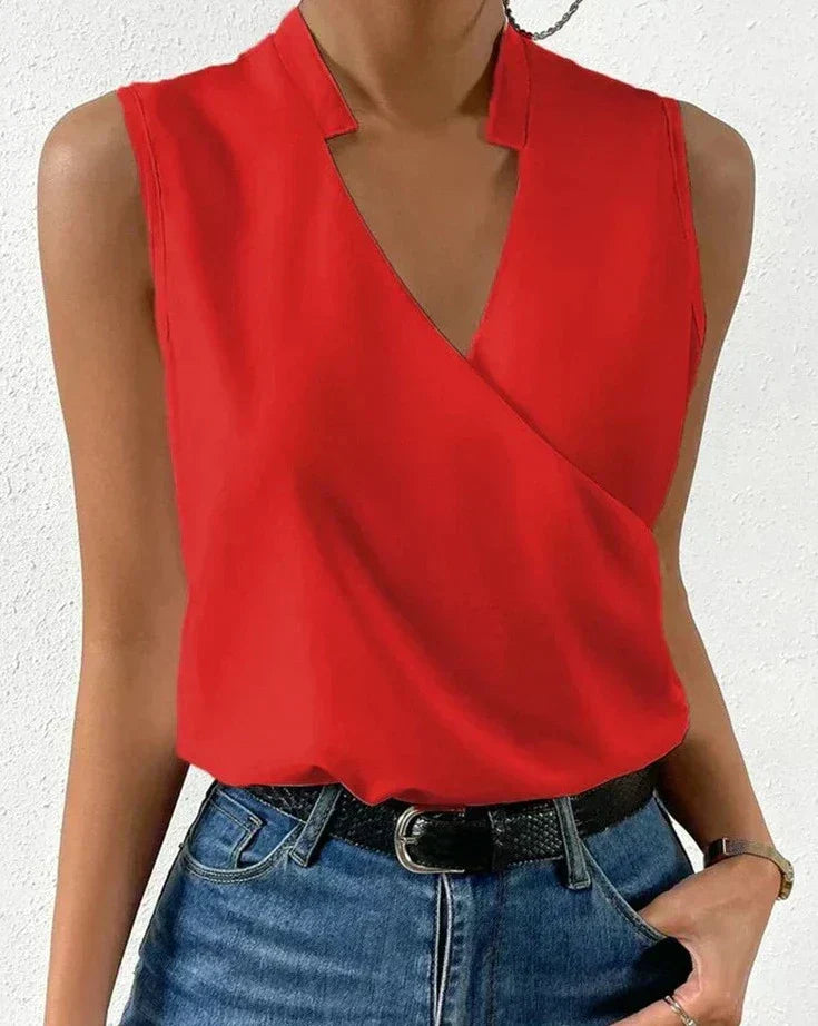 Lisette | Chemisier Sans Manches Flatteur Pour Femmes | Chic