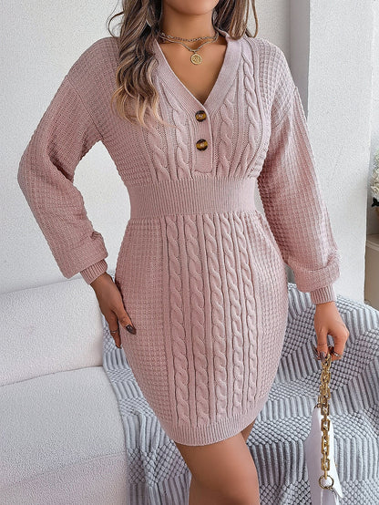 Robe Pull En Maille Câblée Pour Femme | Mini