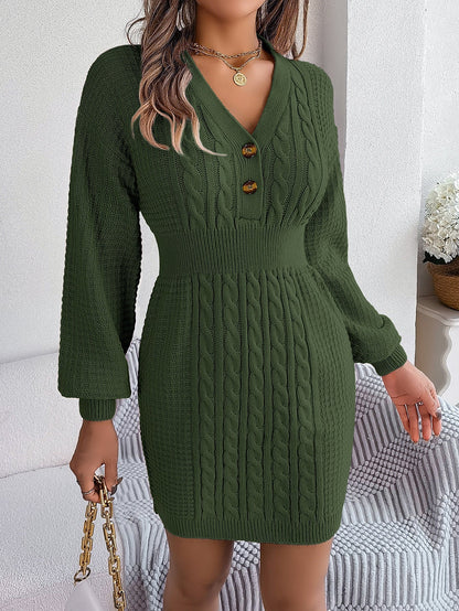 Robe Pull En Maille Câblée Pour Femme | Mini