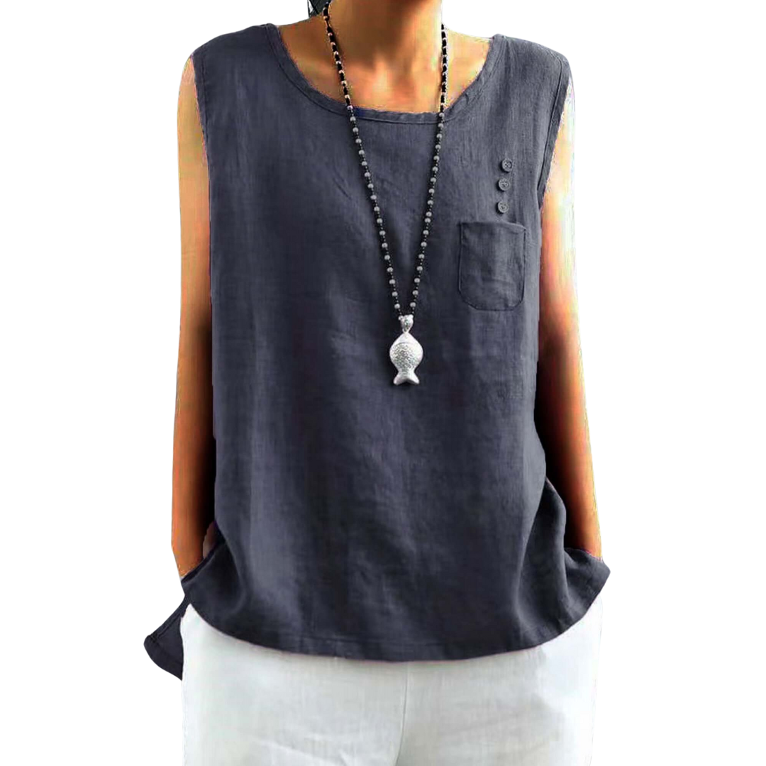 Amandine | Chemise Sans Manches | Femme