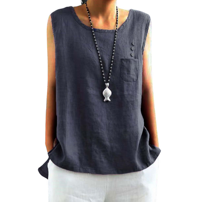 Amandine | Chemise Sans Manches | Femme